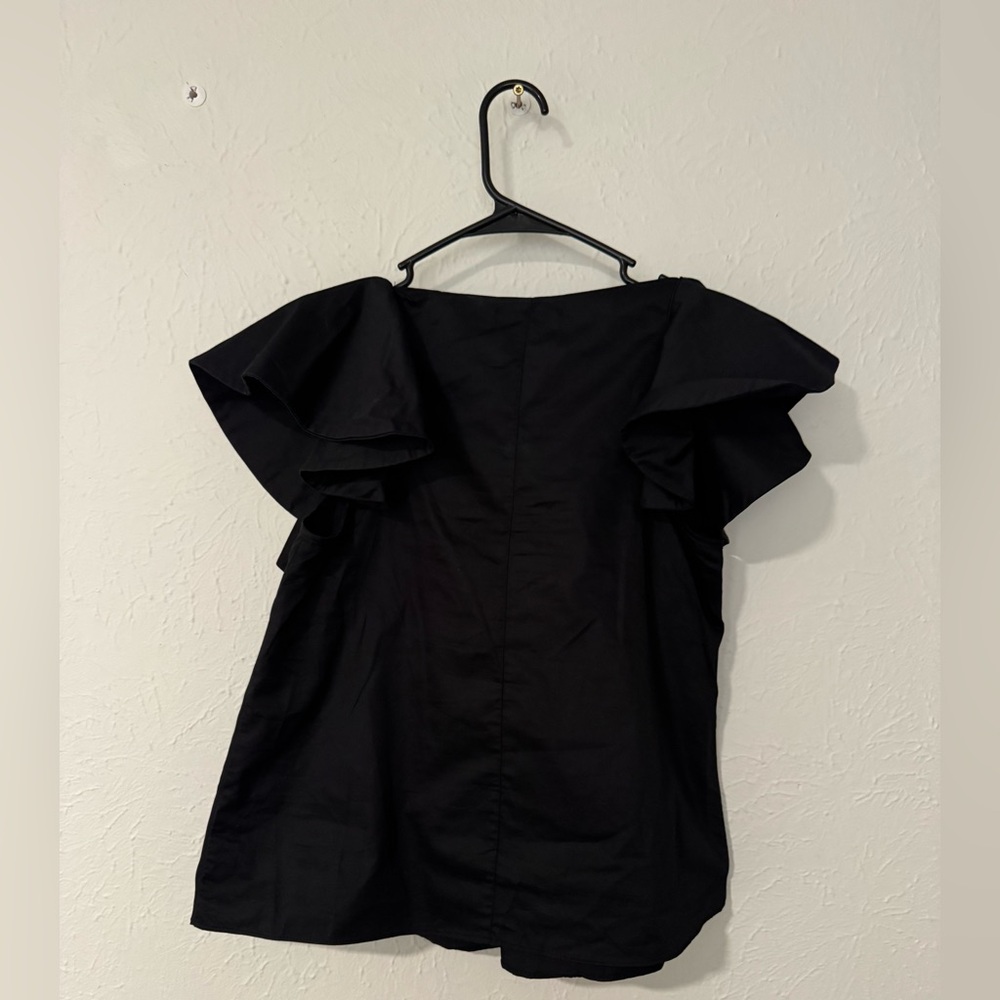 Tuckernuck Pomander Place Flutter Sleeve Neck Black Size XS - Picture 3 of 5